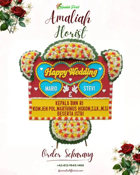 Papan Bunga Pernikahan Tambiluk